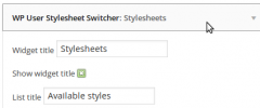 WP User Stylesheet Switcher screenshot 2