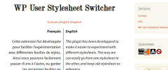 WP User Stylesheet Switcher screenshot 3