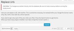 WPEX Replace DB Urls screenshot 2