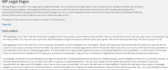 WP Legal Pages screenshot 1