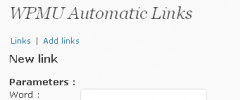 WPMU Automatic Links screenshot 2