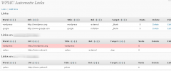 WPMU Automatic Links screenshot 3