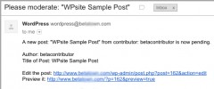 WPsite Post Status Notifications screenshot 1