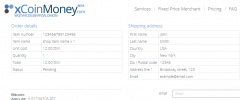 xCoinMoney bitcoin, litecoin, primecoin and dogecoin for WP e-Commerce screenshot 1